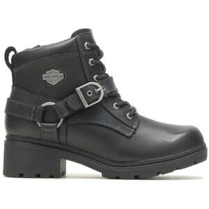 Harley-Davidson Women's Tegan 4-Inch Black Lace-Up Boots Size 7.5 M D84424